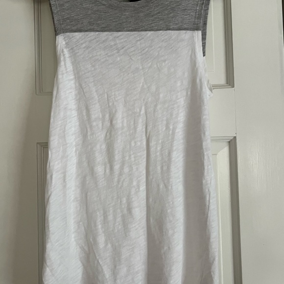 ATM 100% cotton sleeveless white/heather T-shirt! NWT 💕 - Picture 2 of 6